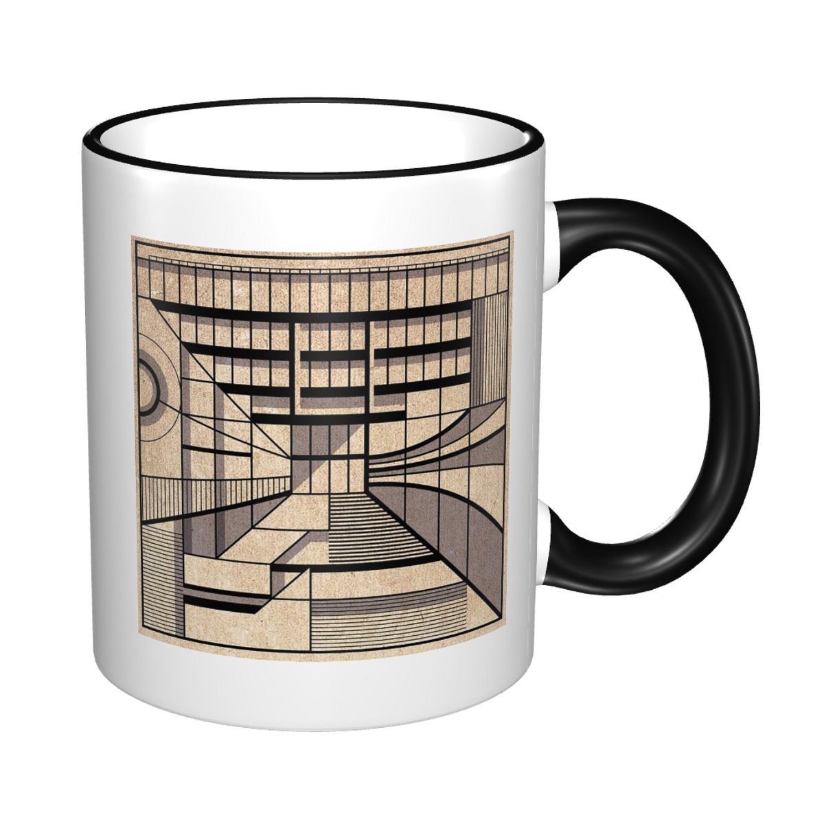 Coffee Tea Library - Кружка с изображением Центральной библиотеки Бирмингема,