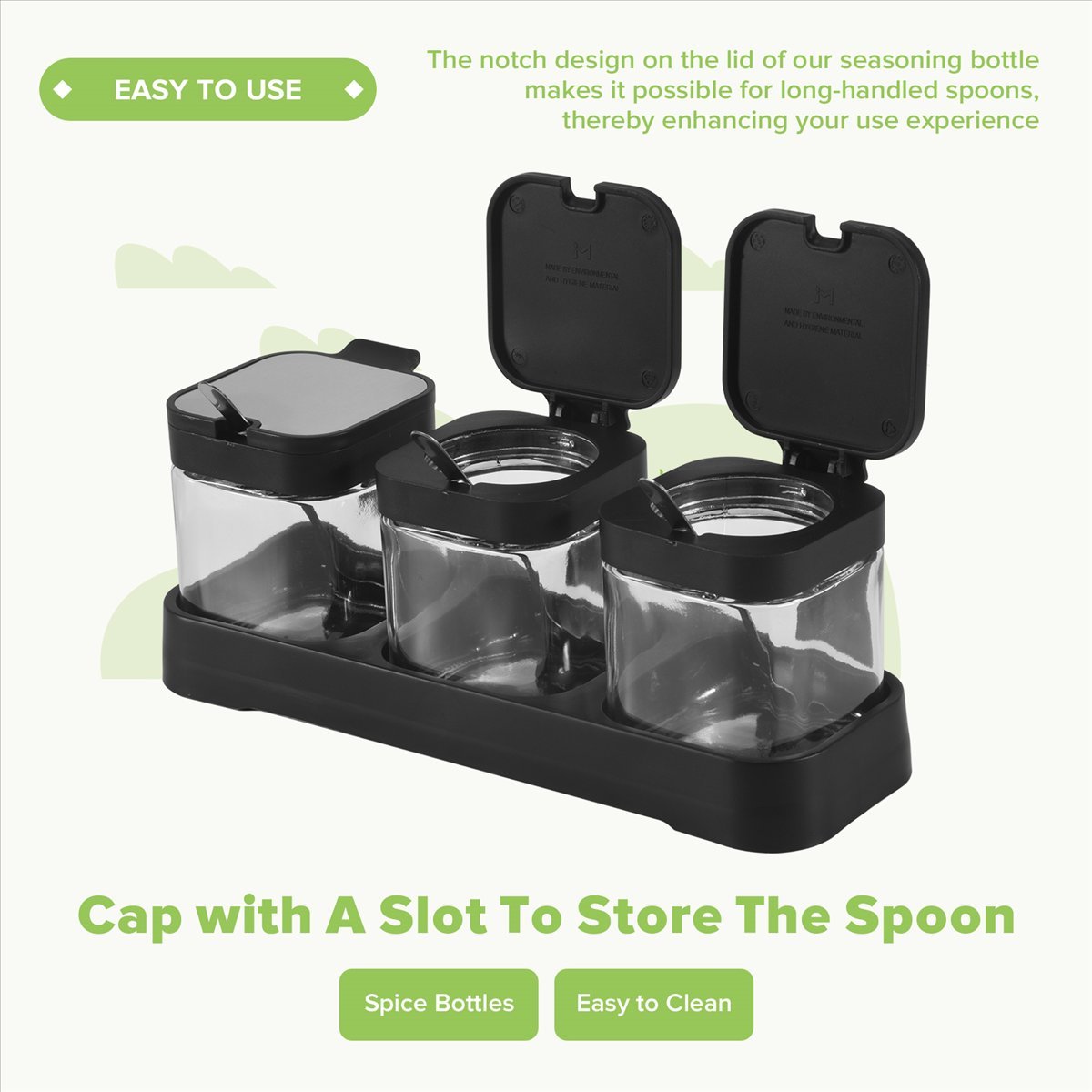 Coffee Tea Sugar Container Set - Набор стеклянных банок для хранения специй