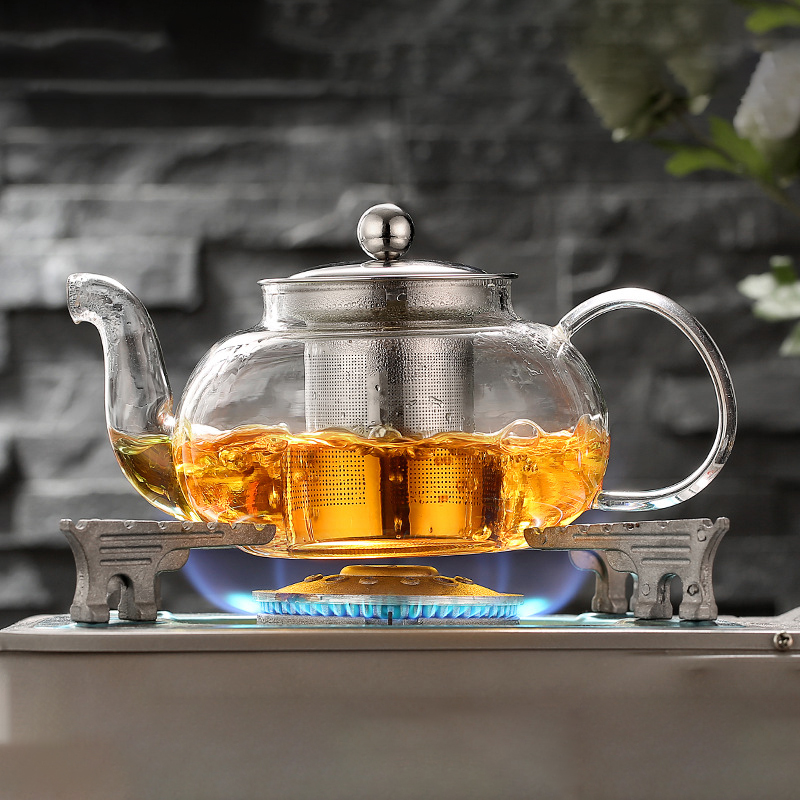 Coffee Tea Sugar Canister Set - 600/800 мл термостойкий стеклянный чайник, Цветочный