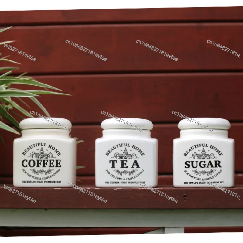 Набор из 3-х керамических конт – обзор и цена Coffee Tea Sugar Container Set