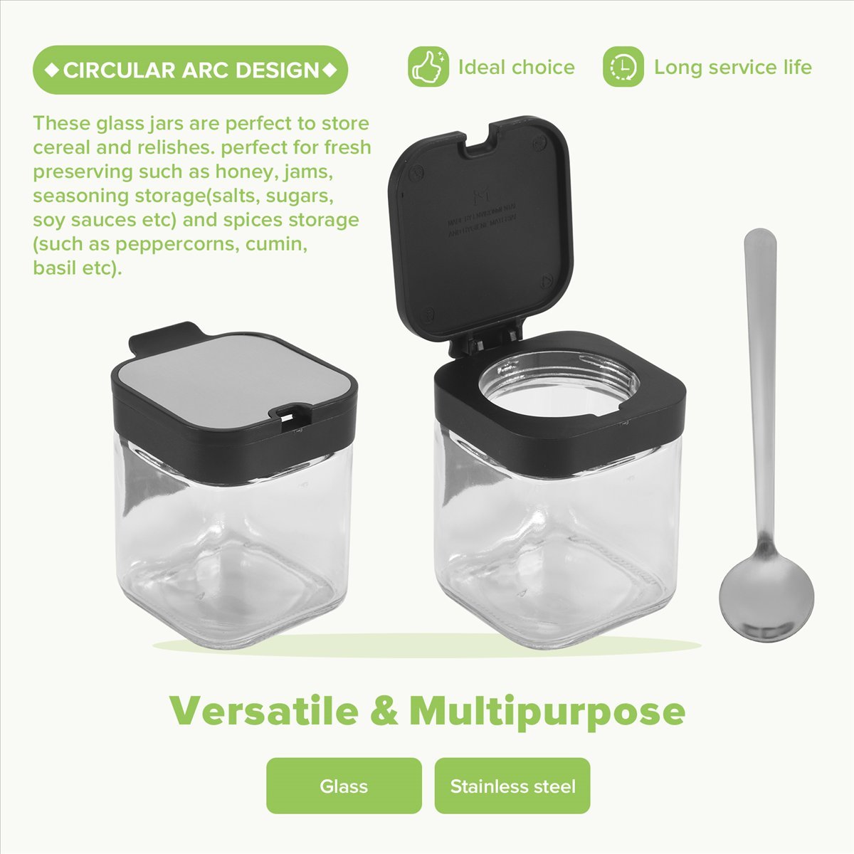 Набор стеклянных банок для хра – обзор и цена Coffee Tea Sugar Container Set