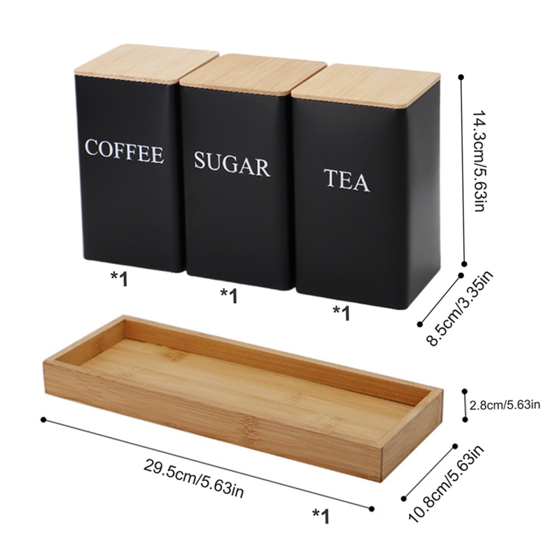 Набор из 3 предметов: банки дл – обзор и цена Coffee Tea Sugar Container Set