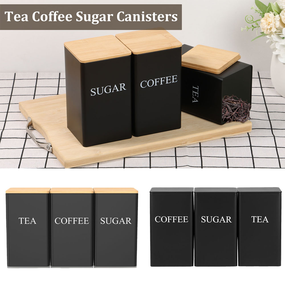 Баночка для хранения кофейных  – обзор и цена Coffee Tea Sugar Canister Set